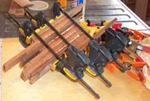 Glue up of feature ring stock